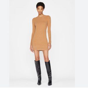 FRAME Cashmere Camel Cutout Sweater Dress retail $678